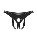 Black Dark Secret Collection Leather Strap-on Harness