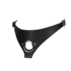 Black Dark Secret Collection Leather Strap-on Harness