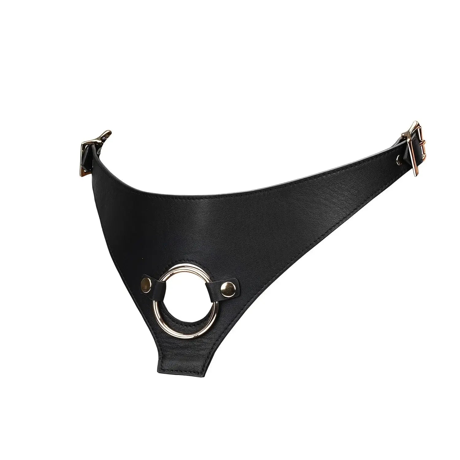 Black Dark Secret Collection Leather Strap-on Harness