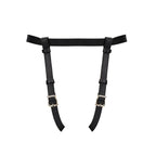 Black Dark Secret Collection Leather Strap-on Harness