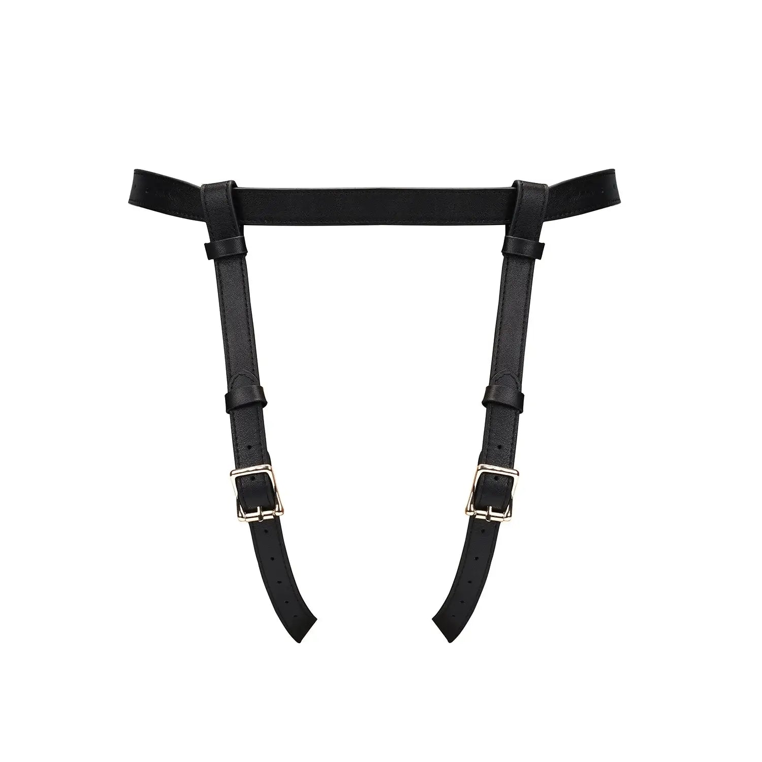 Black Dark Secret Collection Leather Strap-on Harness