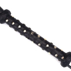 Black Dark Secret Collection Leather Studded Handle Flogger