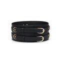 Dark Secret Collection Leather Waist Cuff - Black / S (25.6’’ - 28.35’’) - Restraints