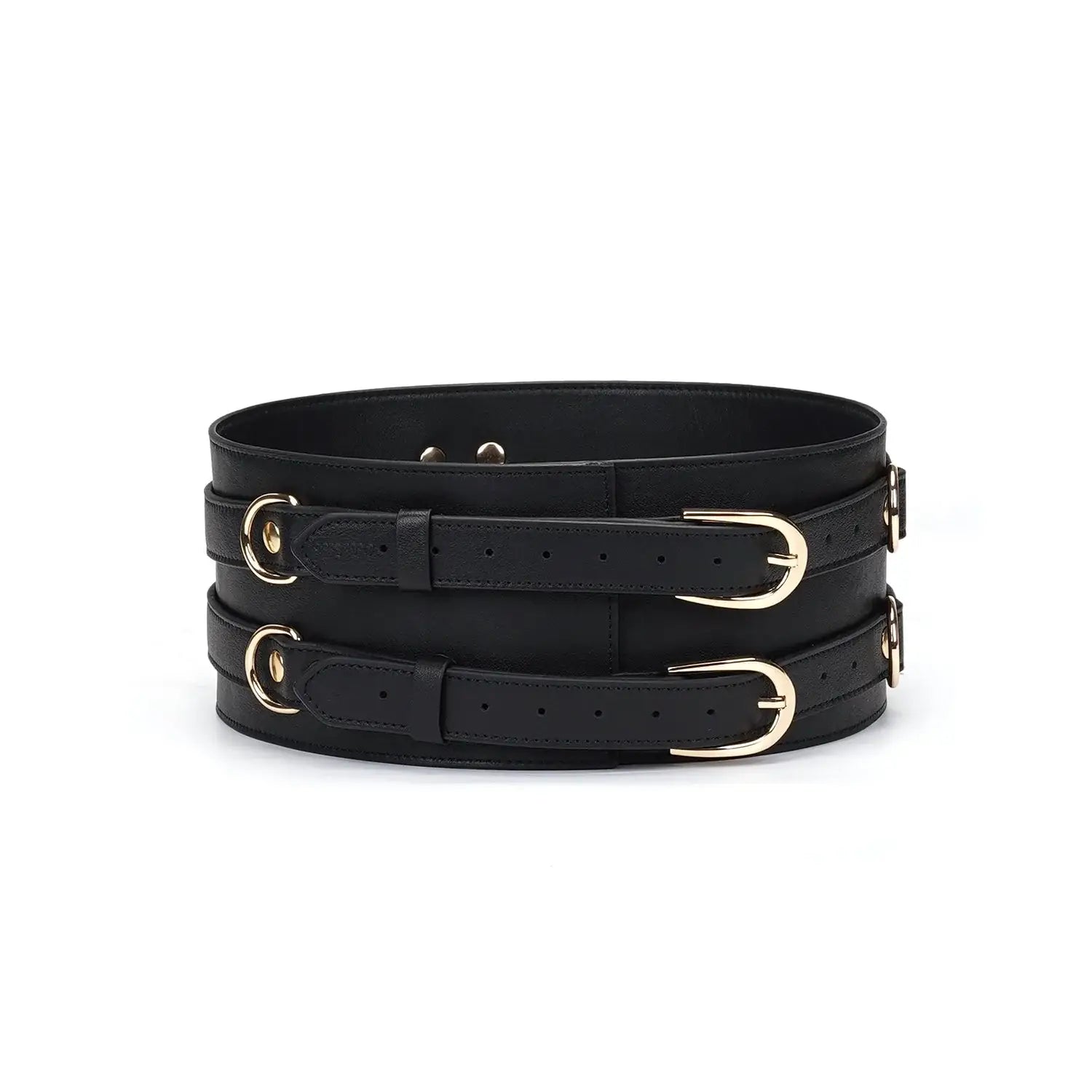 Dark Secret Collection Leather Waist Cuff - Black / S (25.6’’ - 28.35’’) - Restraints
