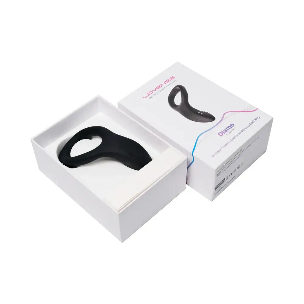 Black Diamo Bluetooth Remote Vibrating C-Ring