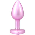 Pink / Small Booty Bling Heart Jeweled Metal Butt Plug