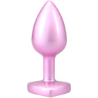Pink / Small Booty Bling Heart Jeweled Metal Butt Plug