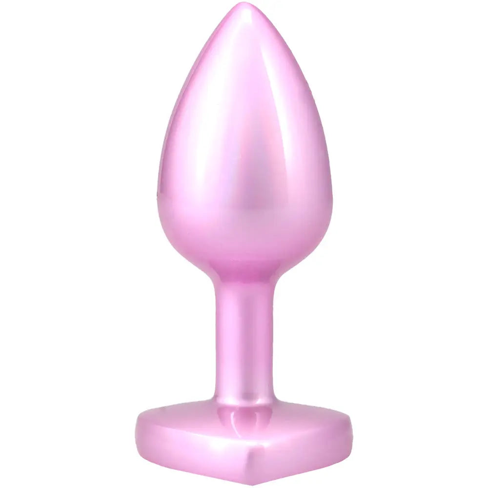 Pink / Small Booty Bling Heart Jeweled Metal Butt Plug