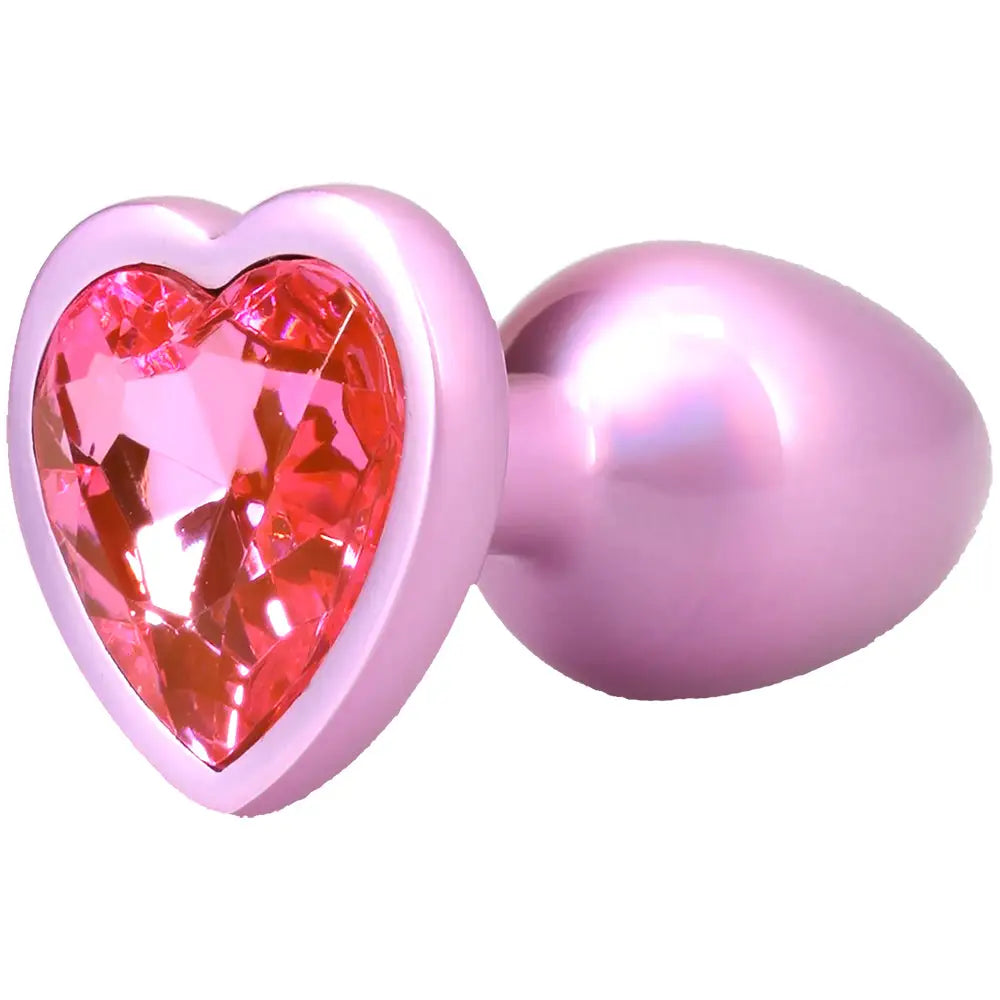 Booty Bling Heart Jeweled Metal Butt Plug