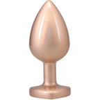 Gold / Large Booty Bling Heart Jeweled Metal Butt Plug