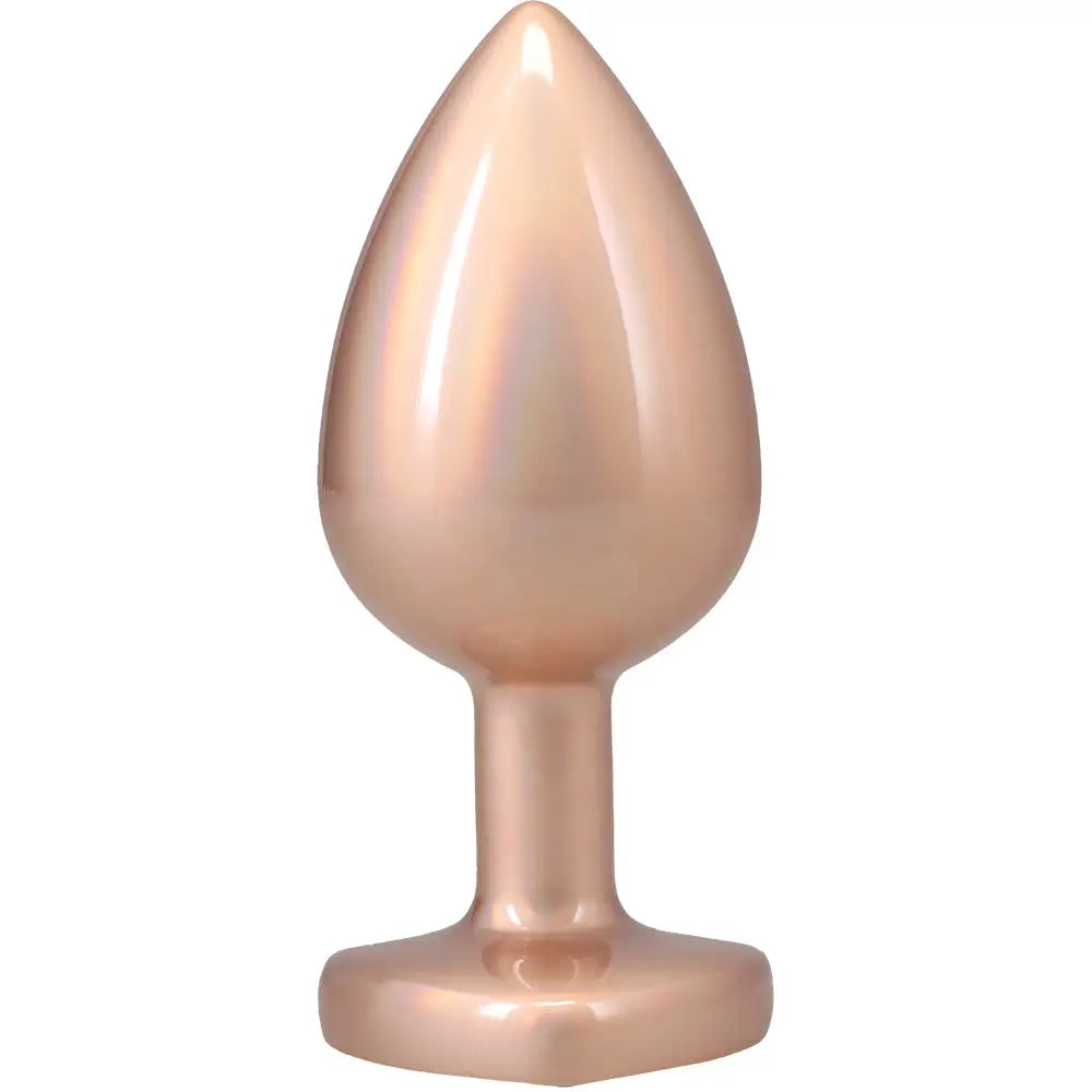 Gold / Large Booty Bling Heart Jeweled Metal Butt Plug