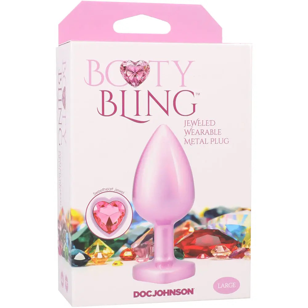 Booty Bling Heart Jeweled Metal Butt Plug