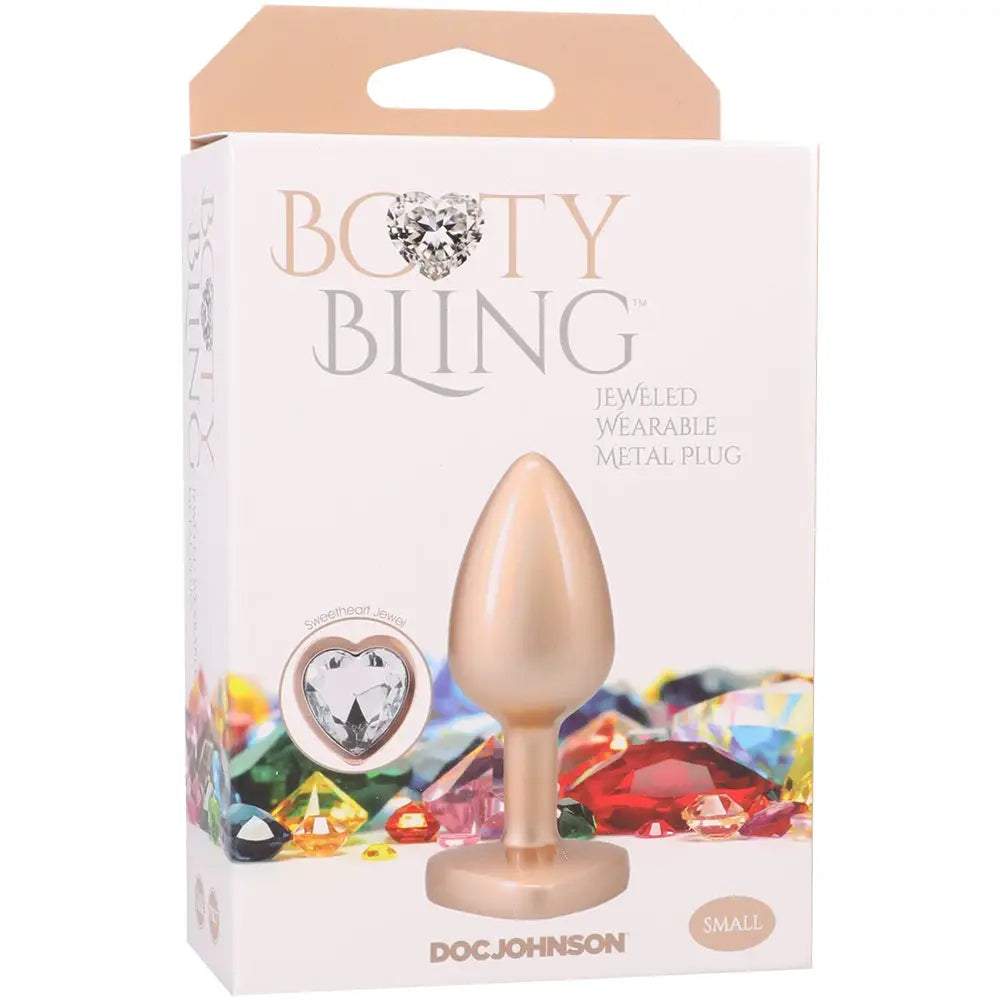 Booty Bling Heart Jeweled Metal Butt Plug