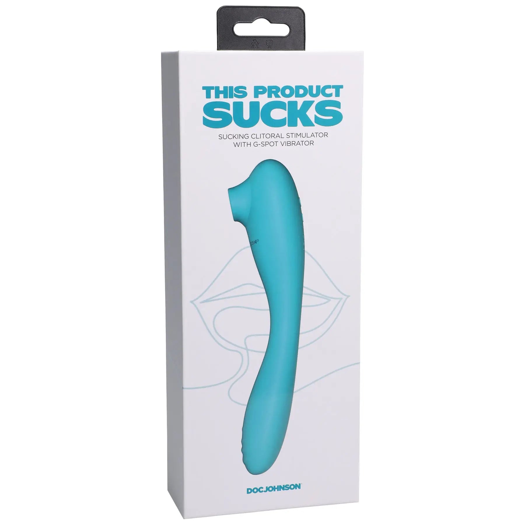 Doc Johnson® This Product Sucks Bendable Wand Vibrator Teal