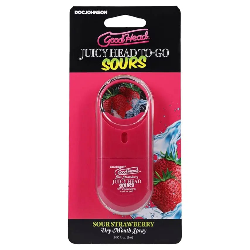 Doc Johnson® Goodhead™ Juicy Head To-Go Sours Dry Mouth Spray Sour Strawberry - Rolik®