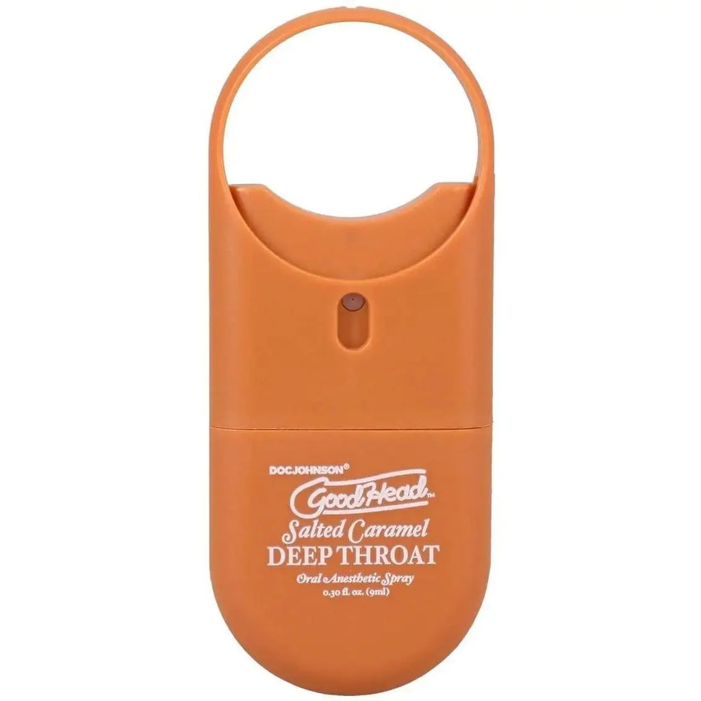 Doc Johnson® Johnson GoodHead Deep Throat Spray - Numbing Oral Comfort Salted Caramel
