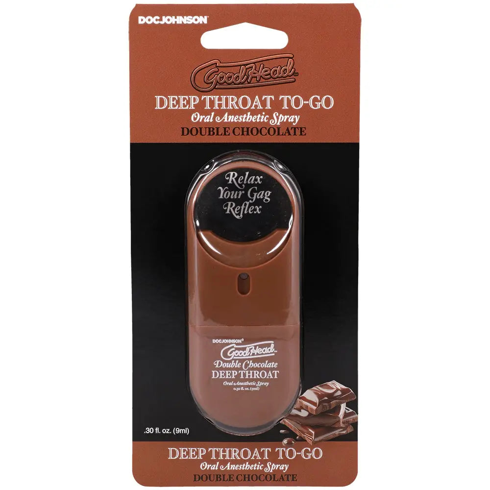 Doc Johnson® Johnson GoodHead Deep Throat Spray - Numbing Oral Comfort Double Chocolate