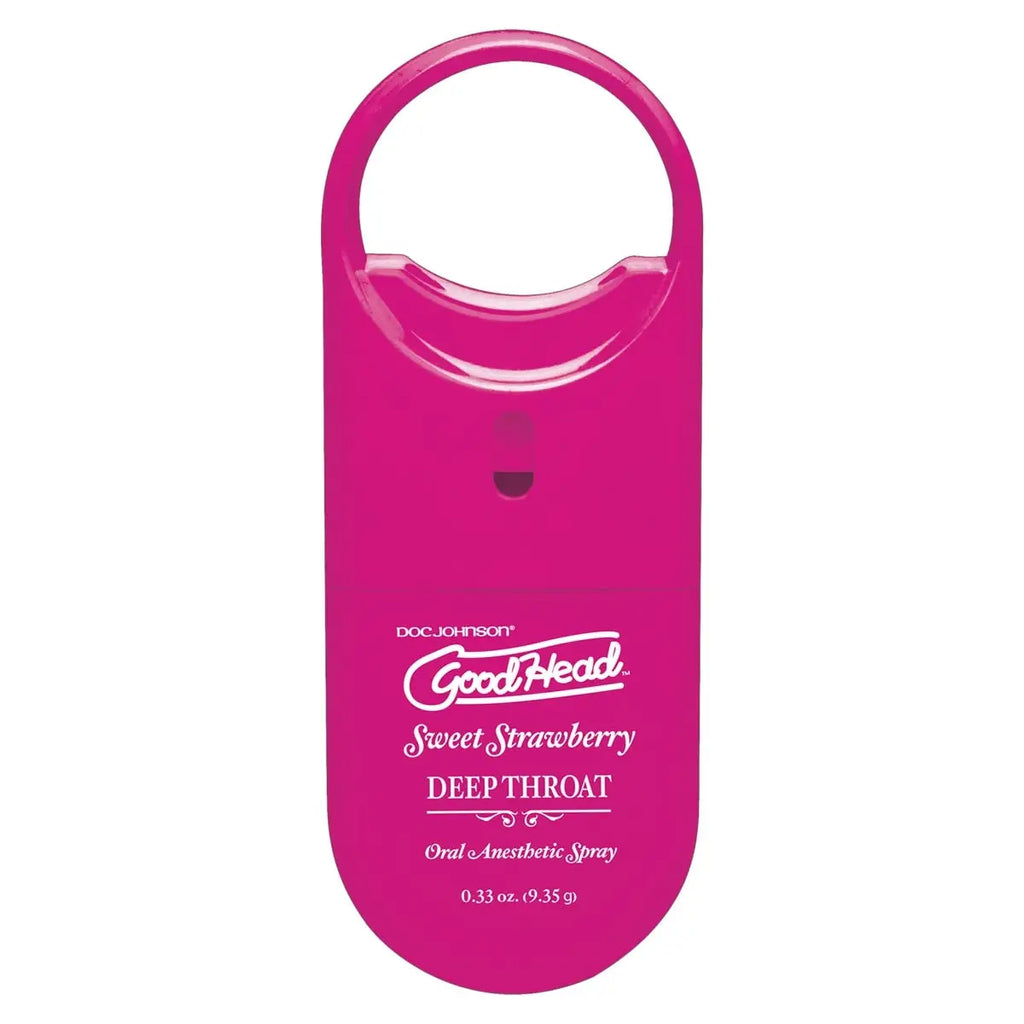 Doc Johnson® Johnson GoodHead Deep Throat Spray - Numbing Oral Comfort Strawberry