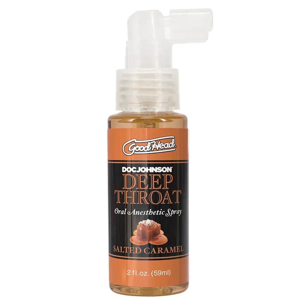 Doc Johnson® Johnson GoodHead Deep Throat Spray - Oral Comfort Enhancement Salted Caramel