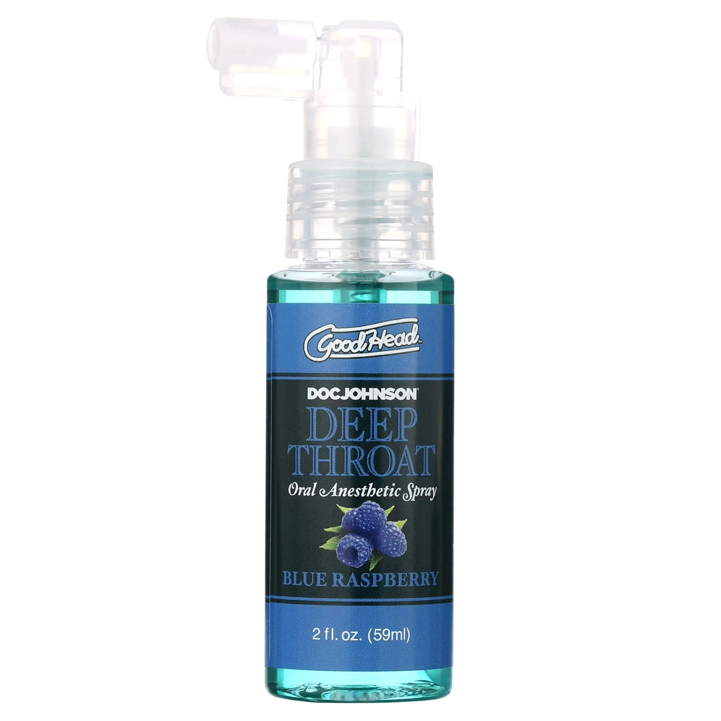Doc Johnson® Johnson GoodHead Deep Throat Spray - Oral Comfort Enhancement Blue Raspberry