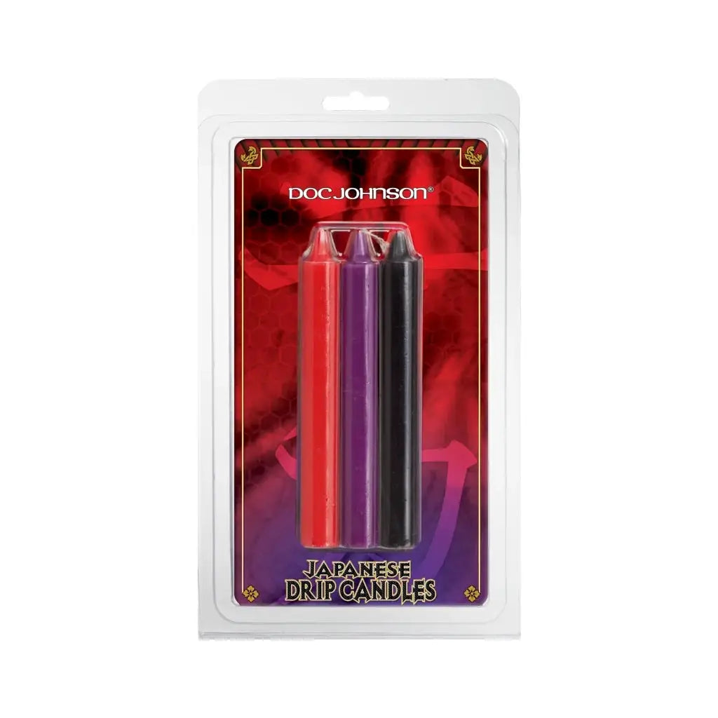 Doc Johnson® Johnson Japanese Drip Candles 3-Pack - Temperature Play Massage