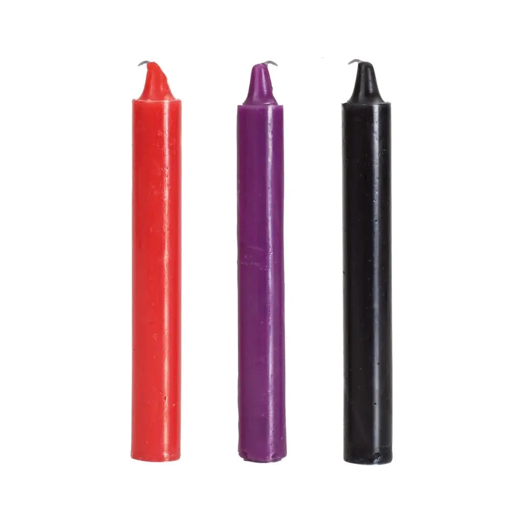 Doc Johnson® Johnson Japanese Drip Candles 3-Pack - Temperature Play Massage Multicolor