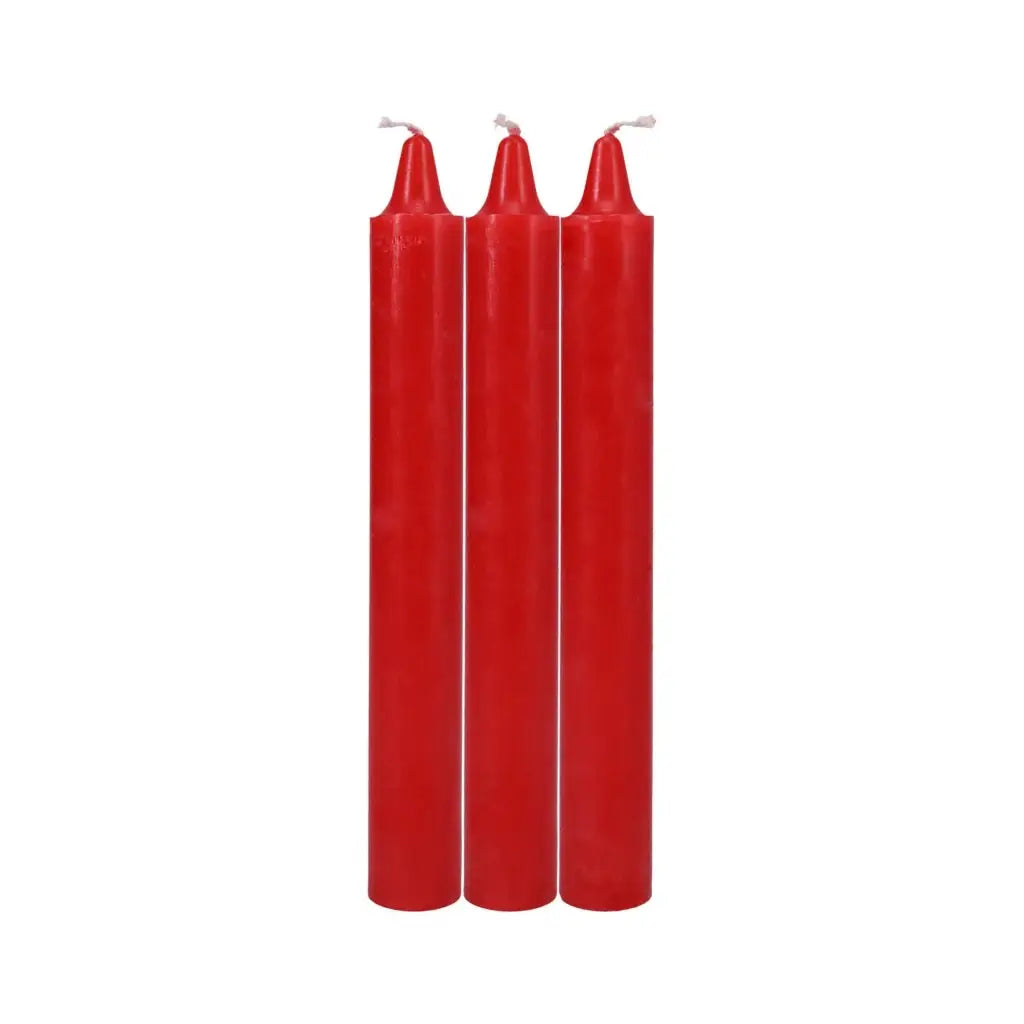 Doc Johnson® Johnson Japanese Drip Candles 3-Pack - Temperature Play Massage Red