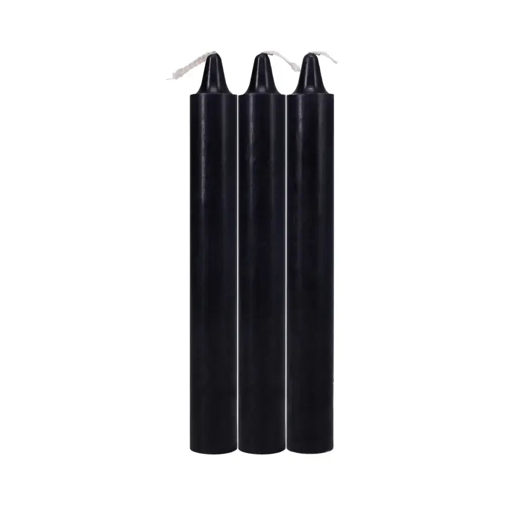 Doc Johnson® Johnson Japanese Drip Candles 3-Pack - Temperature Play Massage Black