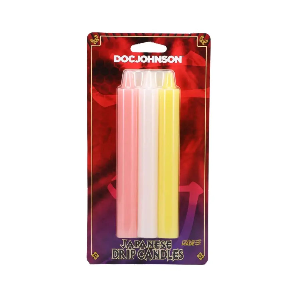 Doc Johnson® Johnson Japanese Drip Candles 3-Pack - Temperature Play Massage