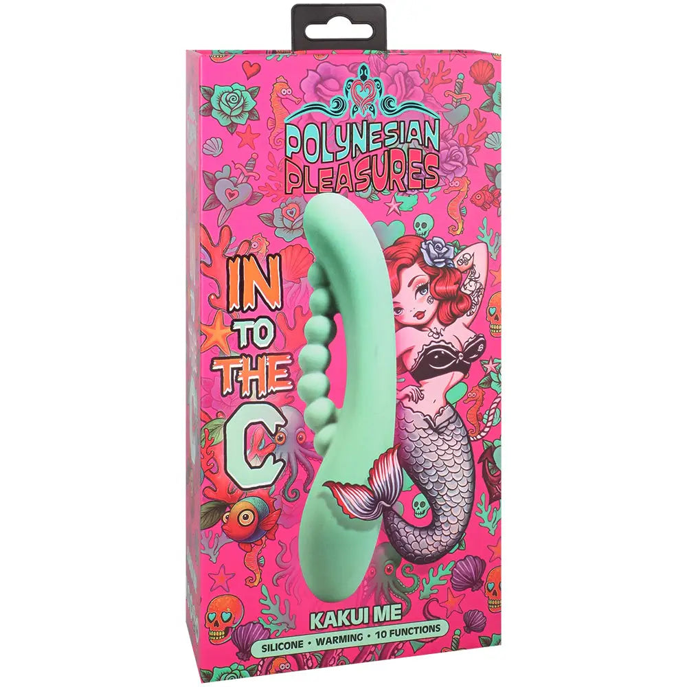 Doc Johnson® Polynesian Pleasures Into The C Kakui Me Warming Vibrator Seafoam