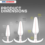 Doc Johnson® Johnson Mood Pride Rainbow Confetti Anal Trainer Set - 3-Piece Silicone Butt Plug Kit Multicolor