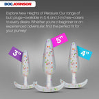 Doc Johnson® Johnson Mood Pride Rainbow Confetti Anal Trainer Set - 3-Piece Silicone Butt Plug Kit Multicolor