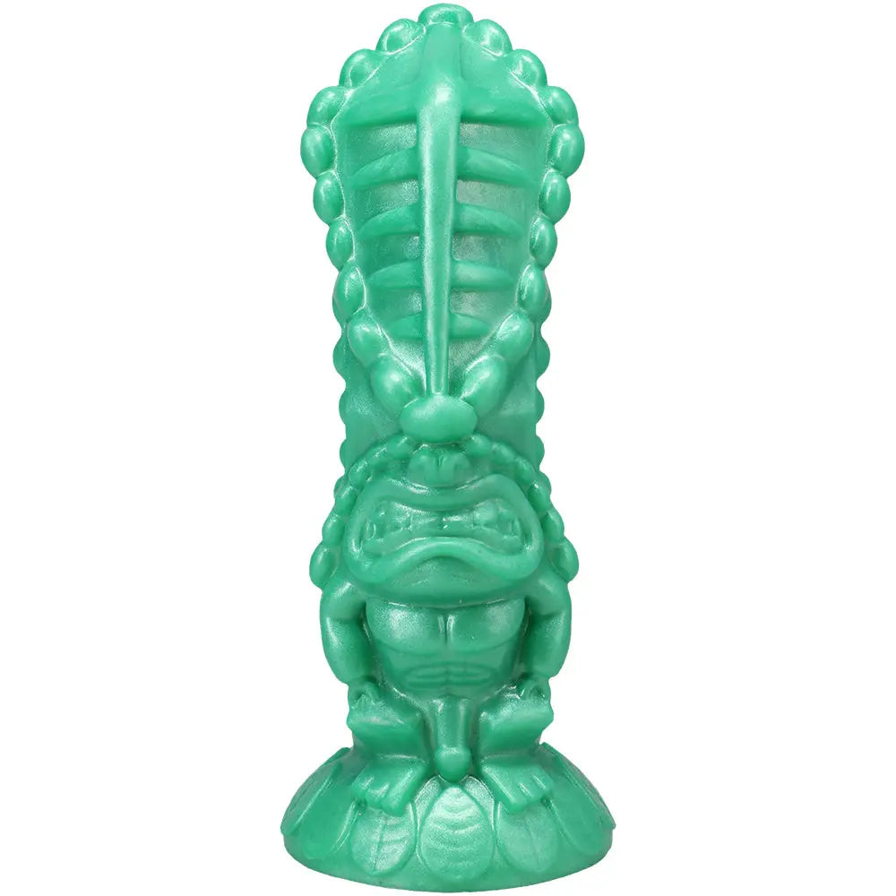 Doc Johnson® Pleasure Idols Mala Ma’Ona Earth Idol Vibrating Dildo with Remote Jade