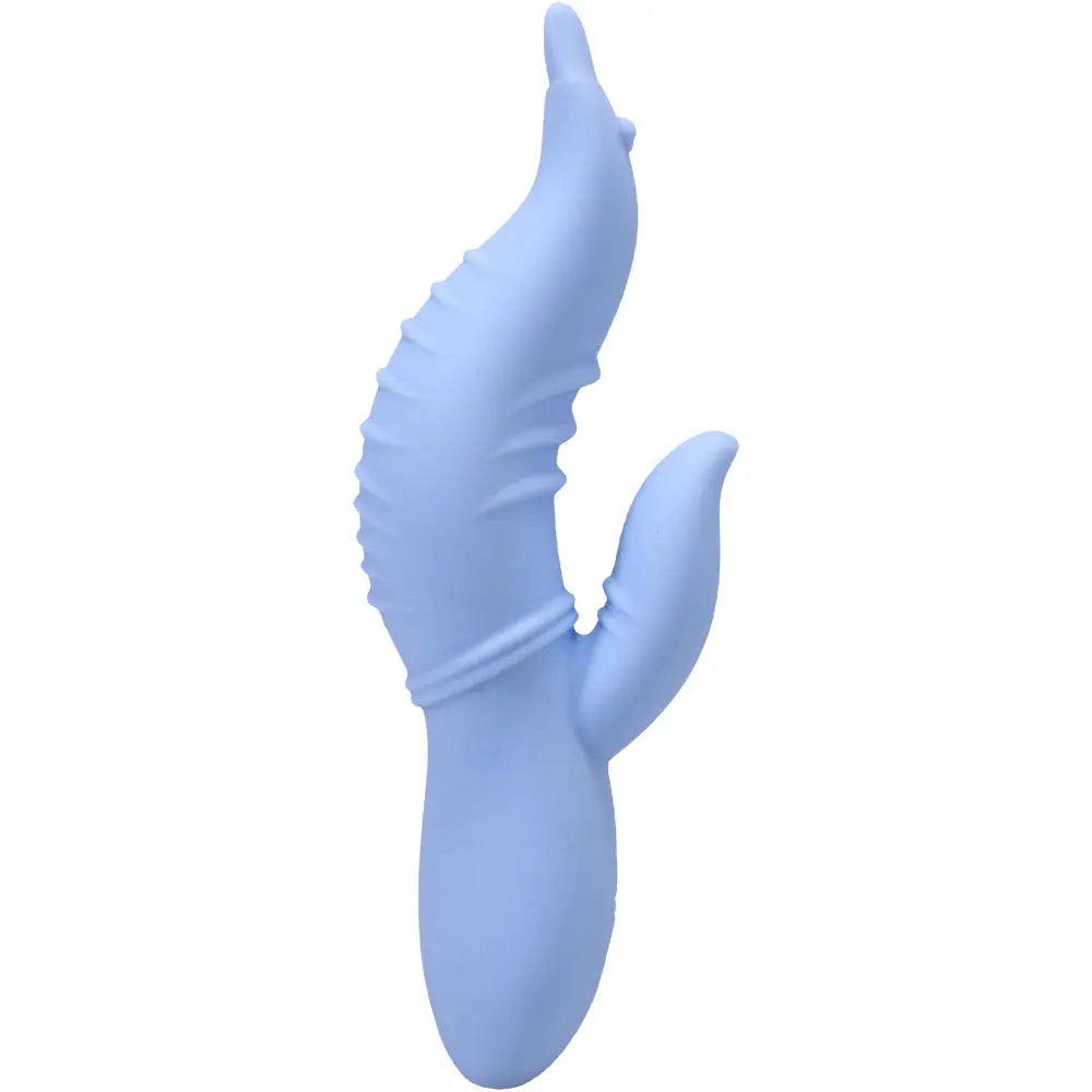 Doc Johnson® Polynesian Pleasures Into The C Seahorse Siren Warming Vibrator Light Blue