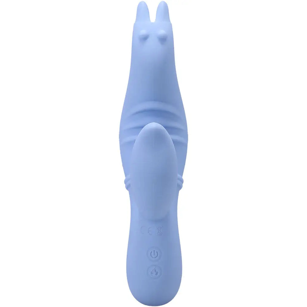 Doc Johnson® Polynesian Pleasures Into The C Seahorse Siren Warming Vibrator Light Blue