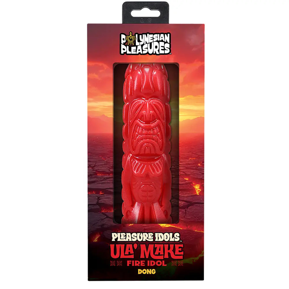Doc Johnson® Pleasure Idols Ula’ Make Fire Idol Dildo Red