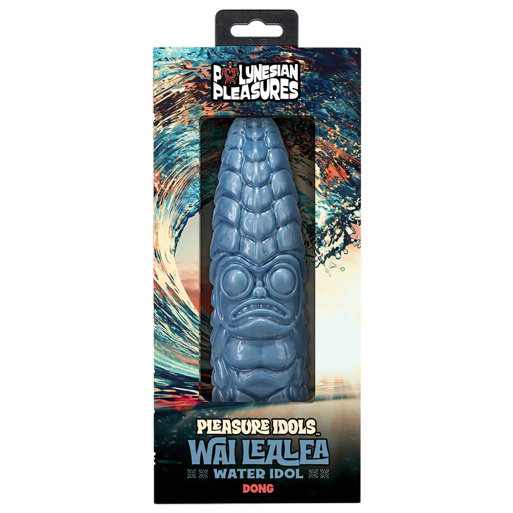 Doc Johnson® Pleasure Idols Wai Lealea Water Idol Dildo Slate Blue