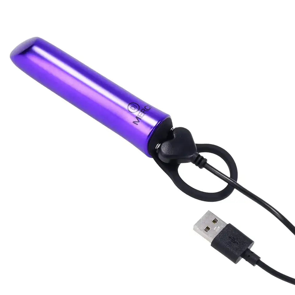 Doc Johnson® Merci Power Play Rechargeable Vibrator with Silicone Grip Ring - Rolik®