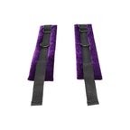 Doc Johnson® Merci Velvet Ankle Cuffs | Adjustable Restraints with Attachment Rings Purple