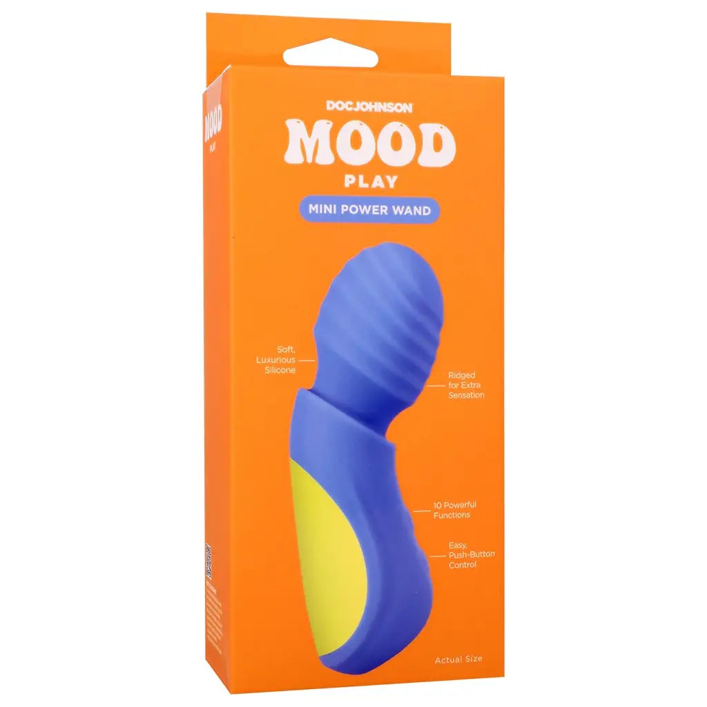 Doc Johnson® Mood Play Mini Power Wand Vibrator | 10-Function Rechargeable
