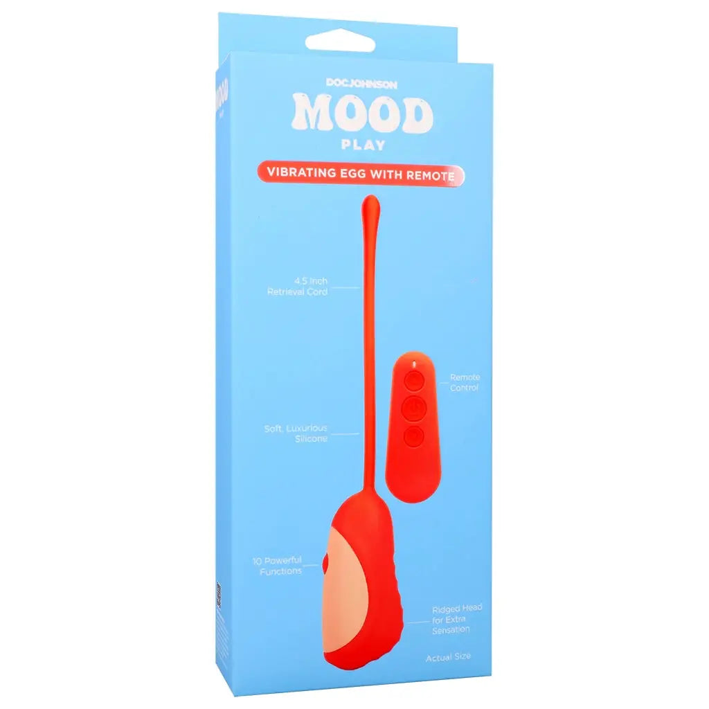 Doc Johnson® Mood Play Vibrating Egg with Remote | 10-Function Rechargeable Vibrator
