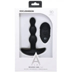 Doc Johnson® A - Play Beaded Rechargeable Vibrating Silicone Anal Plug with Remote - Rolik®