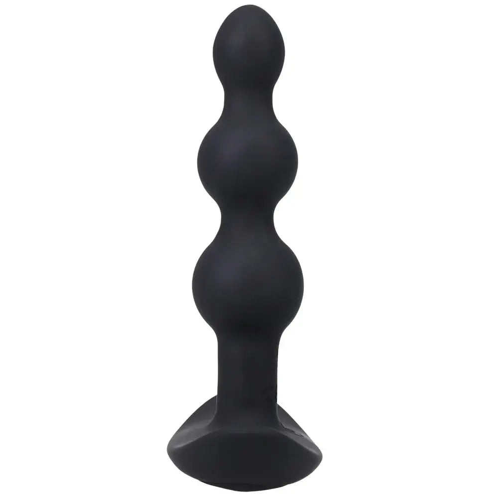 Doc Johnson® A - Play Beaded Rechargeable Vibrating Silicone Anal Plug with Remote - Rolik®