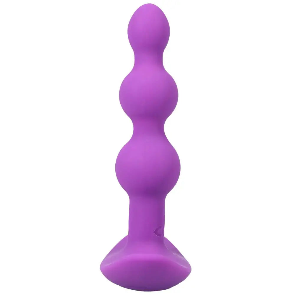 Doc Johnson® A - Play Beaded Rechargeable Vibrating Silicone Anal Plug with Remote - Rolik®