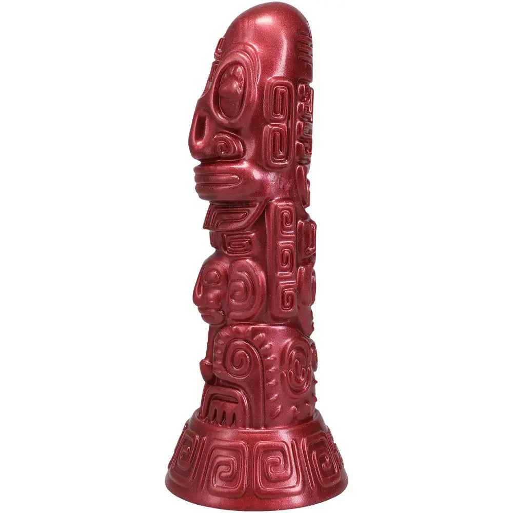 Doc Johnson® Pleasure Idols Lele Air Idol Vibrating Dildo with Remote Burgundy