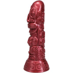 Doc Johnson® Pleasure Idols Lele Air Idol Vibrating Dildo with Remote Burgundy