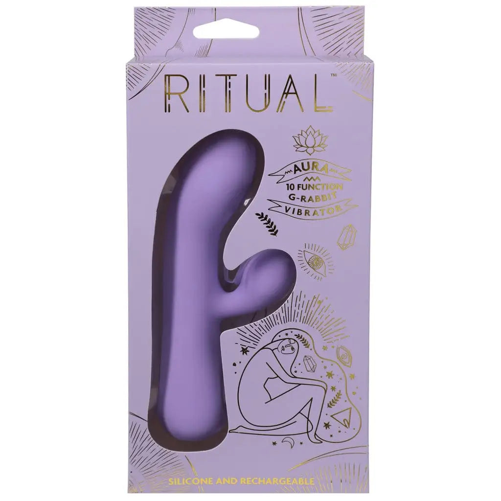 Doc Johnson® Ritual™ Aura Rechargeable Silicone Rabbit Vibrator - Rolik®