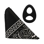 Doc Johnson® Rock Solid The Code Silicone C-Ring with Bandana Black