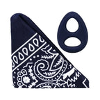 Doc Johnson® Rock Solid The Code Silicone C-Ring with Bandana Navy