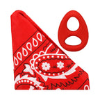 Doc Johnson® Rock Solid The Code Silicone C-Ring with Bandana Red